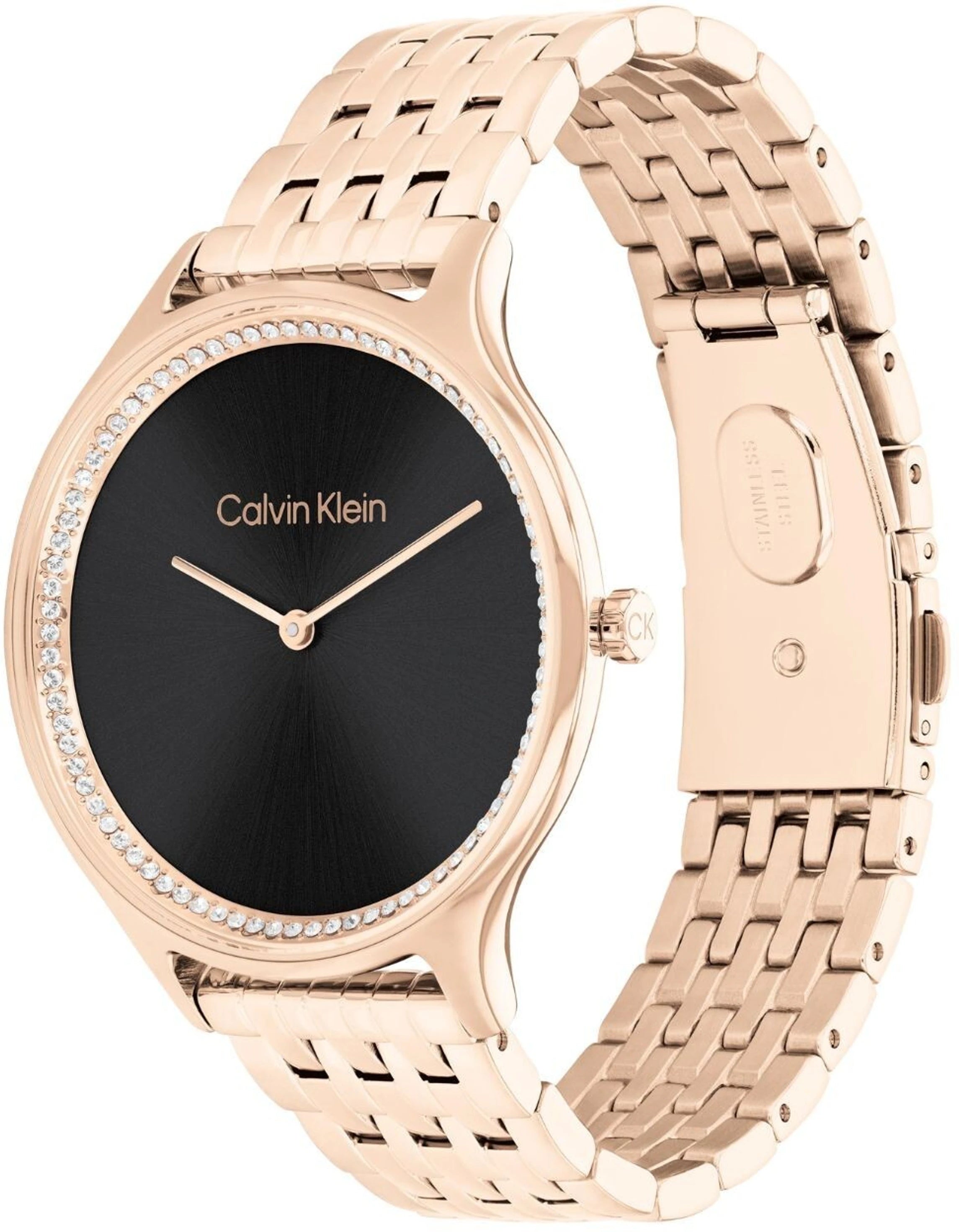 Calvin Klein 25100003 | Timeless Women Quartz Black Dial Analog Stainless Steel Watch