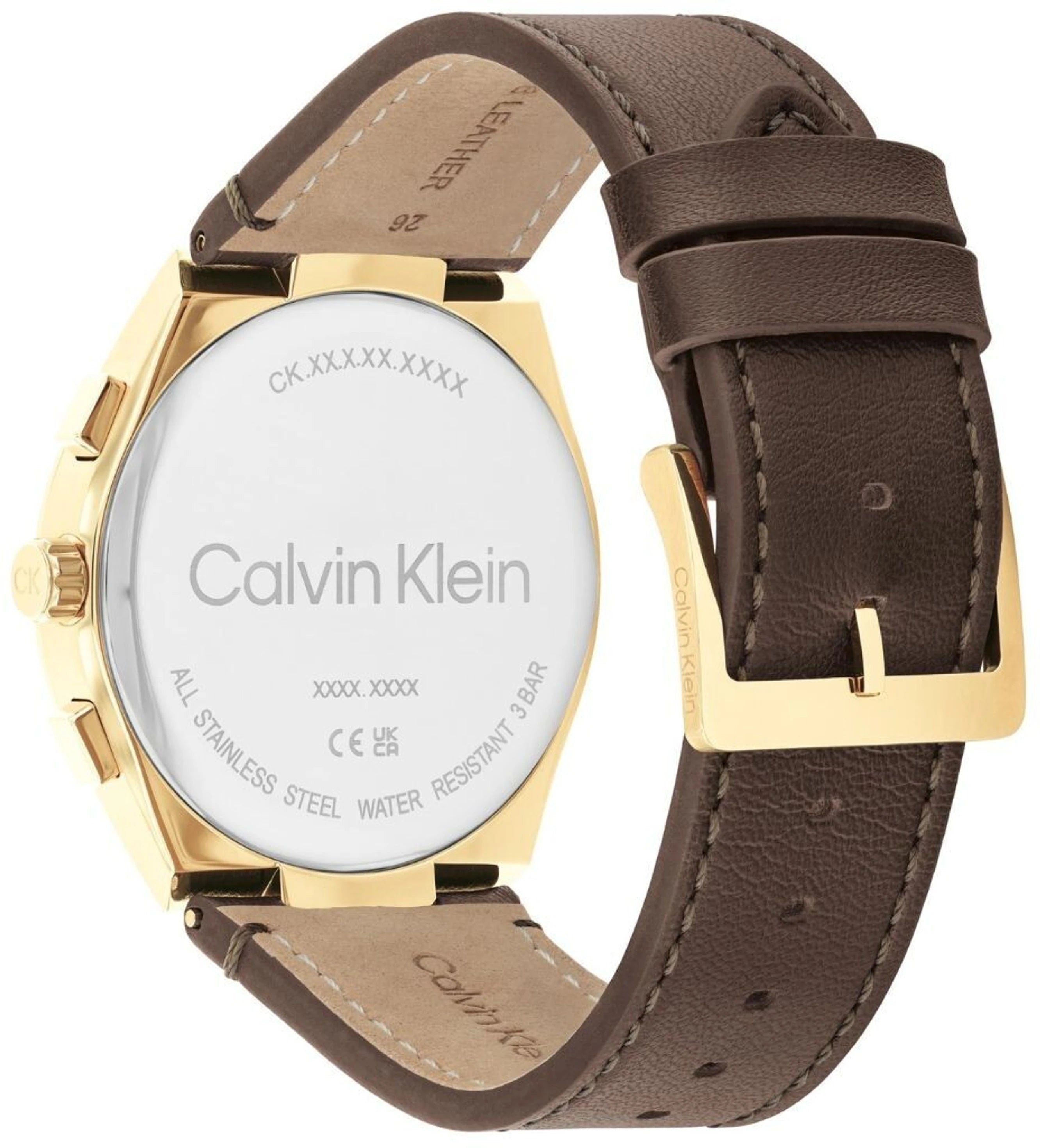 Calvin Klein 25200445 | Distinguish Men Quartz Blue Dial Multi-Function Leather Watch
