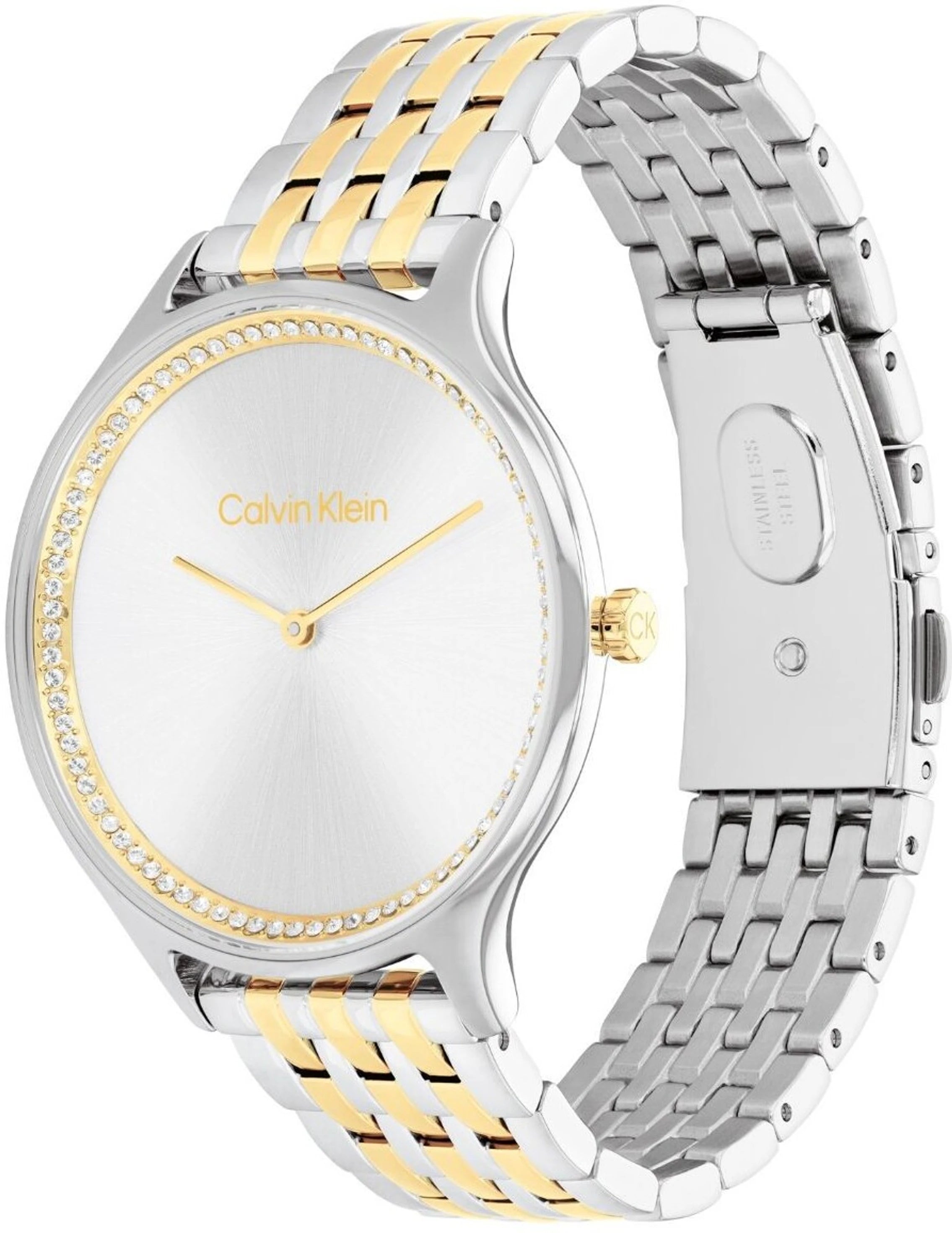 Calvin Klein 25100002 | Timeless Women Quartz Silver Dial Analog Stainless Steel Watch