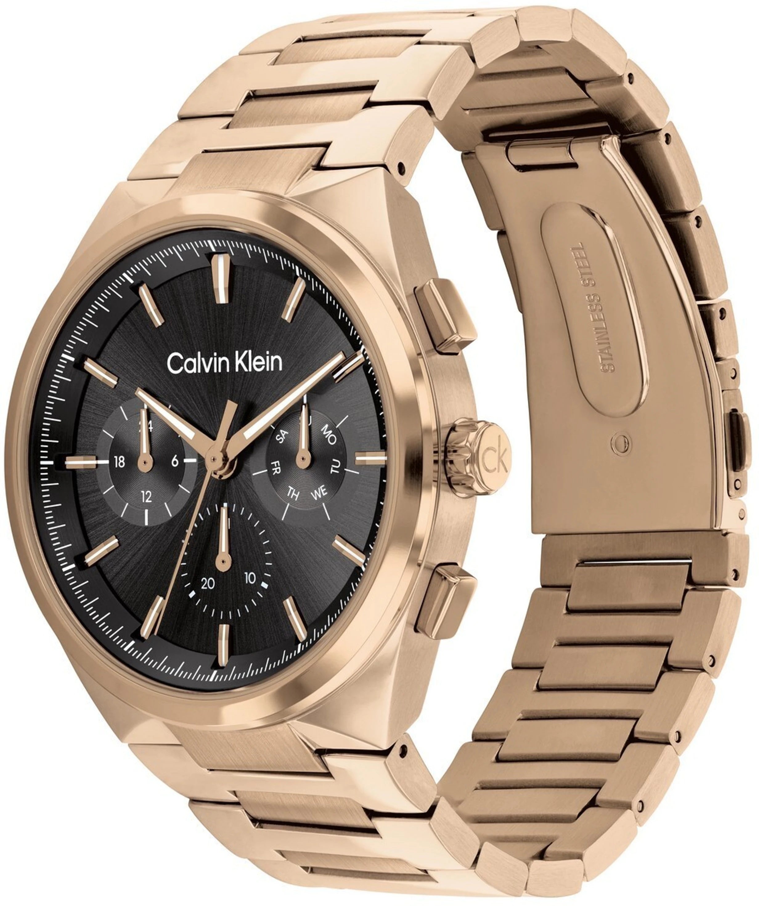 Calvin Klein 25200506 | Distinguish Men Quartz Black Dial Multi-Function Stainless Steel Watch