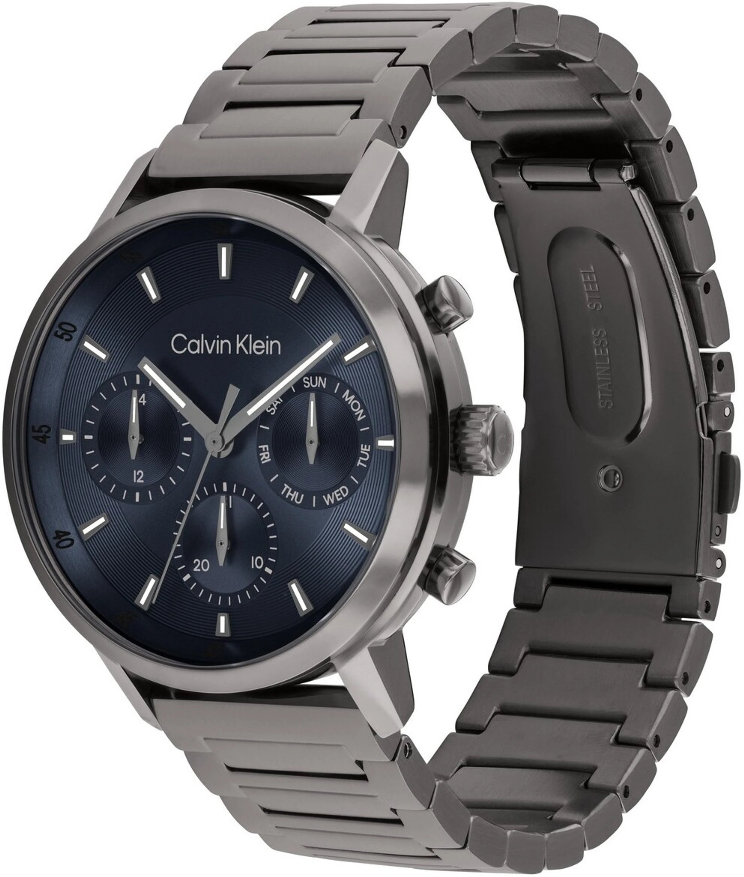 Calvin Klein 25200495 | Men Quartz Blue Dial Chronograph Stainless Steel Watch