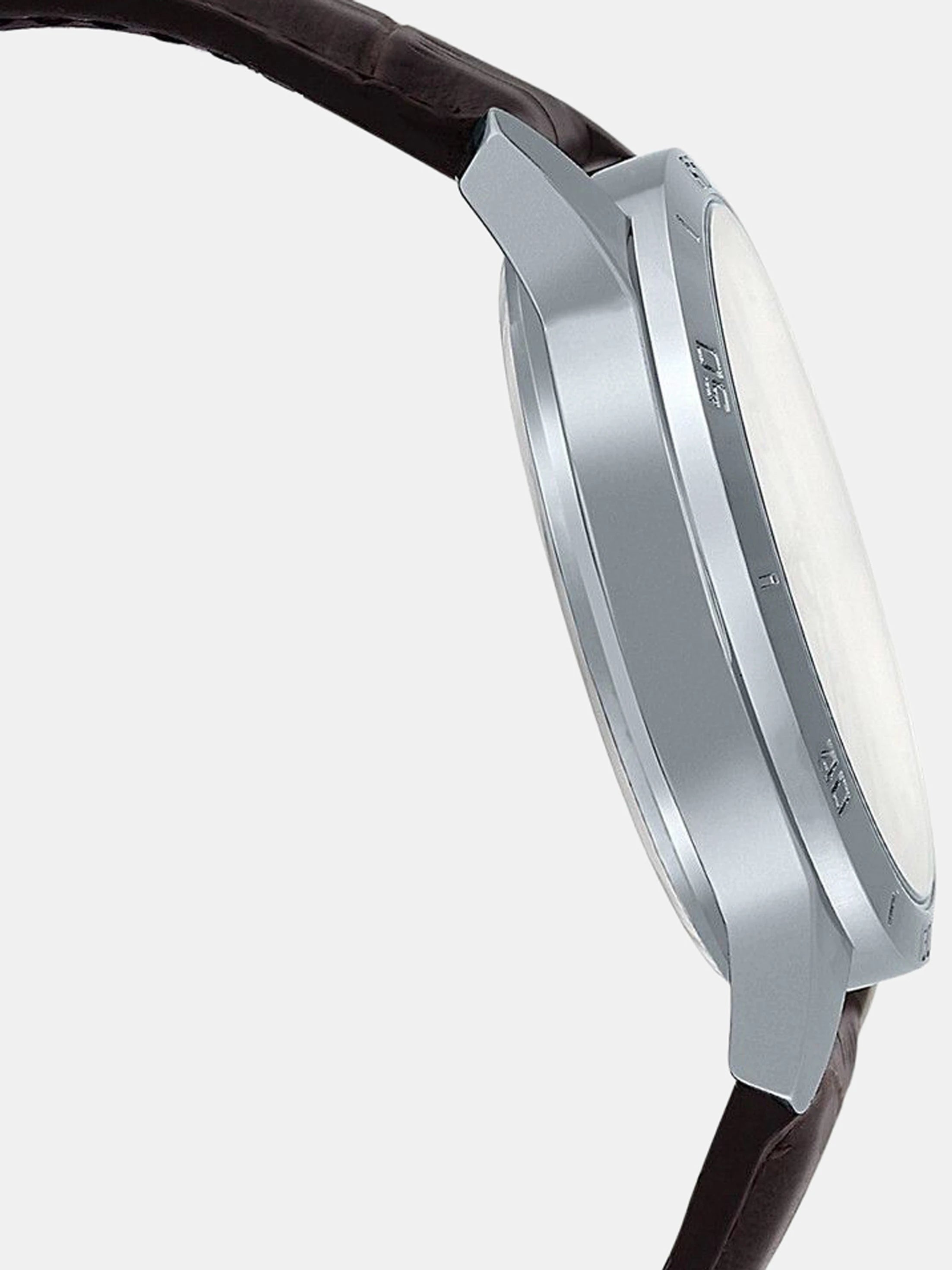 Casio A1177 | Enticer Men Quartz White Dial Multi-Function Leather Watch.