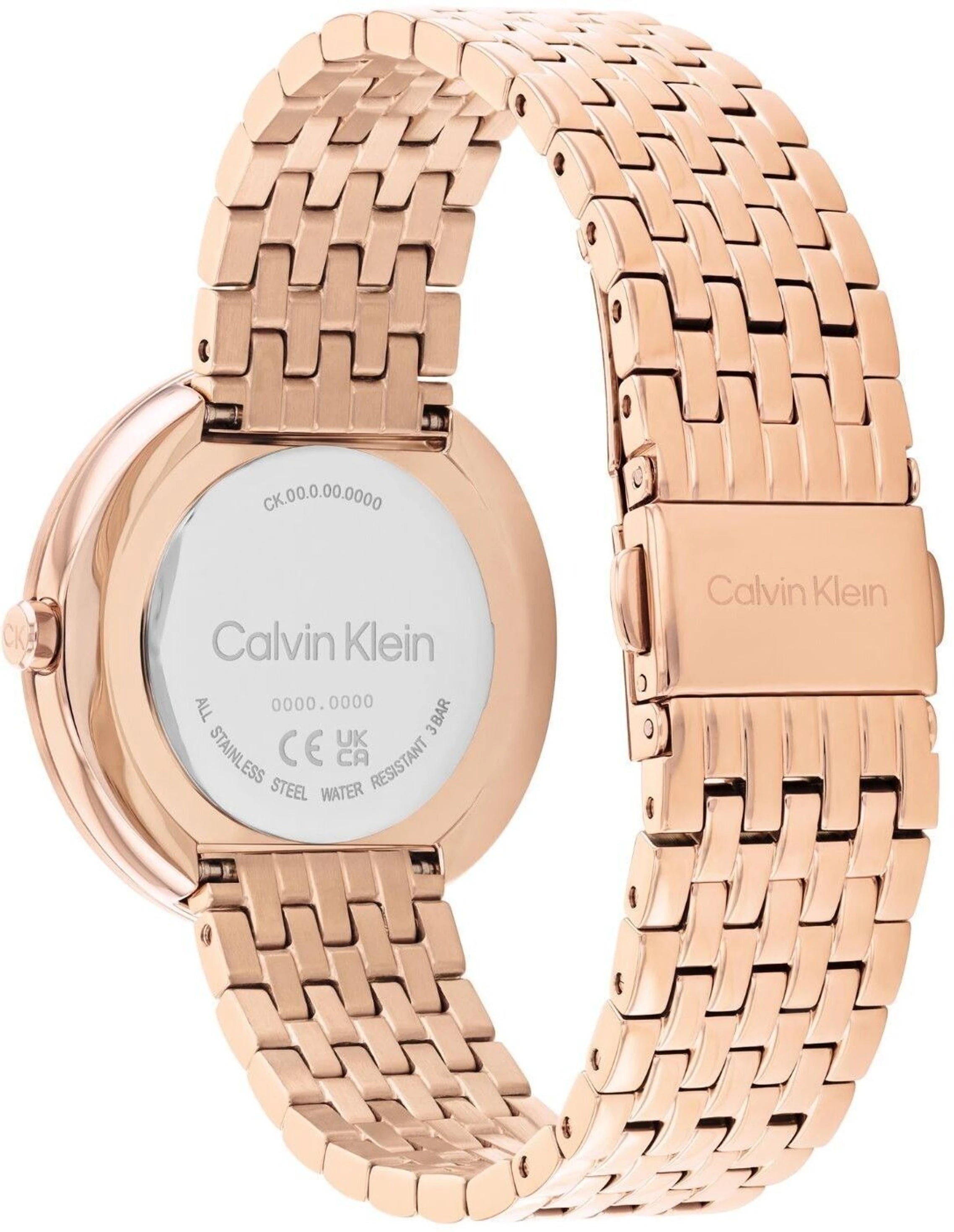Calvin Kelin 25100038 | Twisted Bezel Women Quartz Silver Dial Analog Stainless Steel Watch