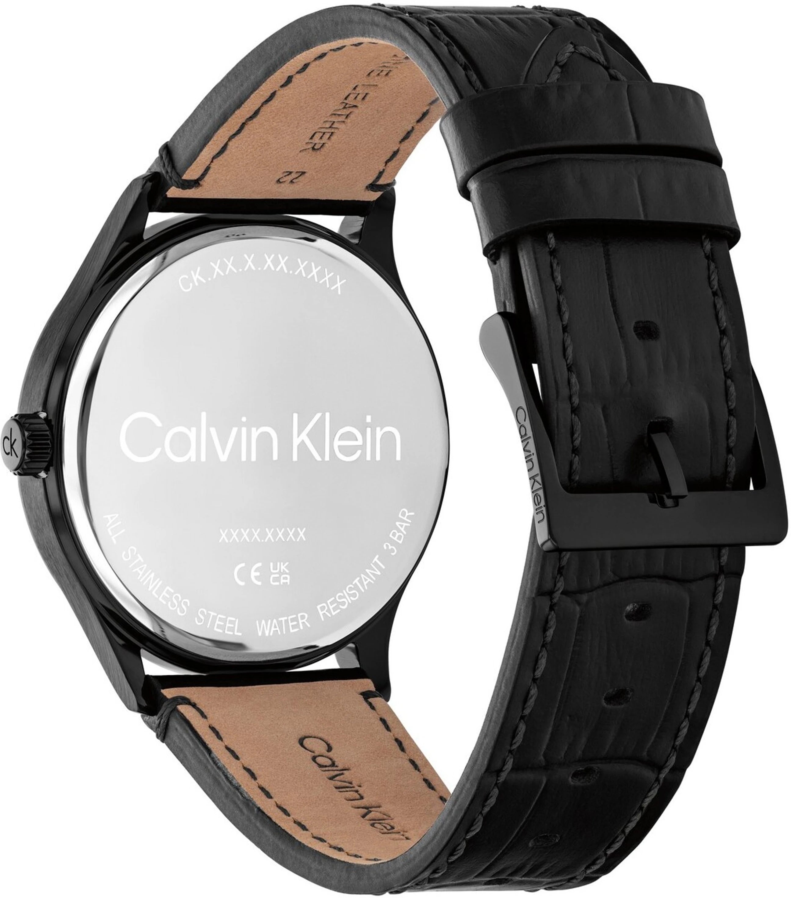 Calvin Klein 25200555 | Ck Tailored Men Quartz Black Dial Analog Leather Watch