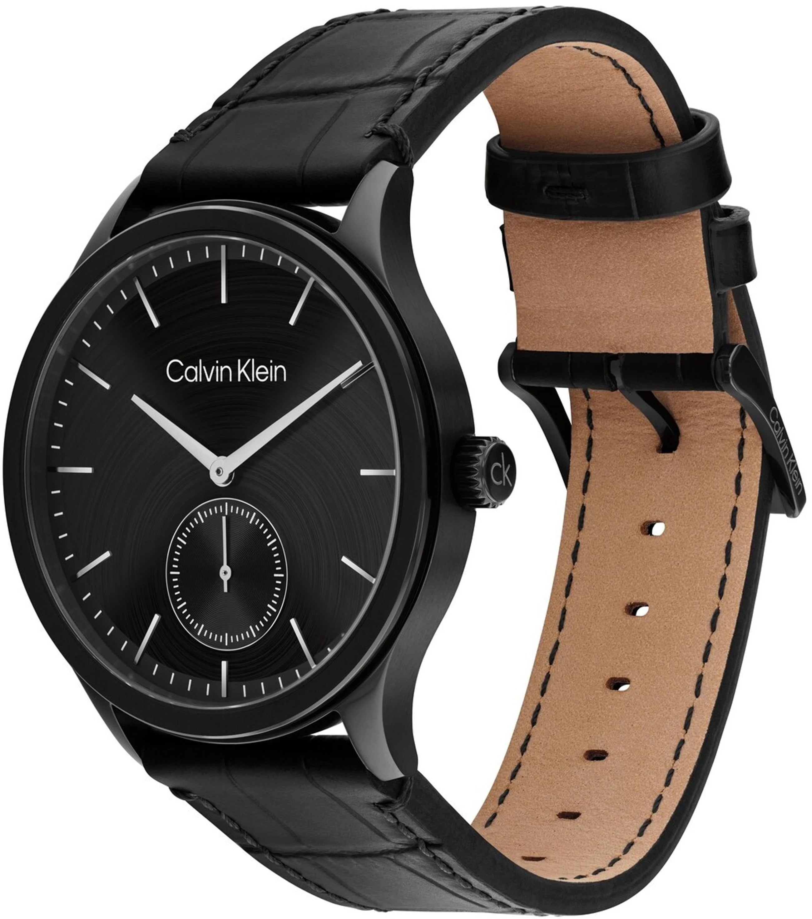 Calvin Klein 25200555 | Ck Tailored Men Quartz Black Dial Analog Leather Watch