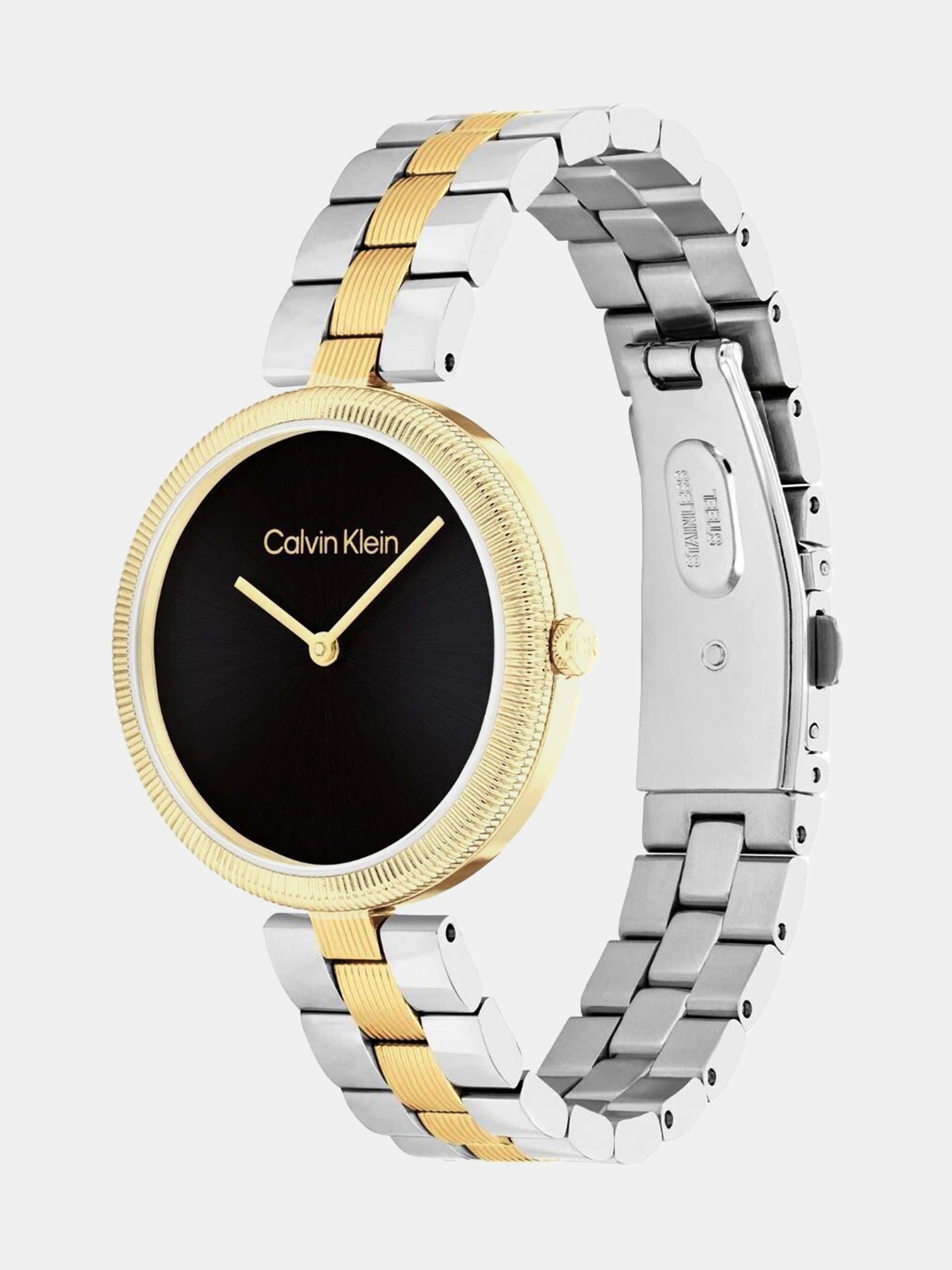 Calvin Klein 25100012 | Gleam Women Quartz Black Dial Analog Stainless Steel Watch