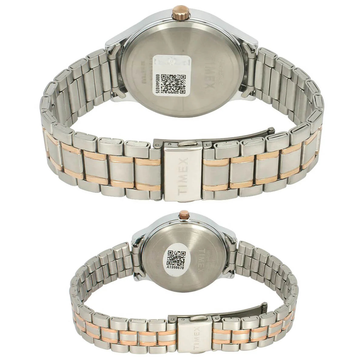 Timex TW00PR285 | Timex Empera Pairs Silver Dial Round Case Day-Date 3 Hands Function Watch