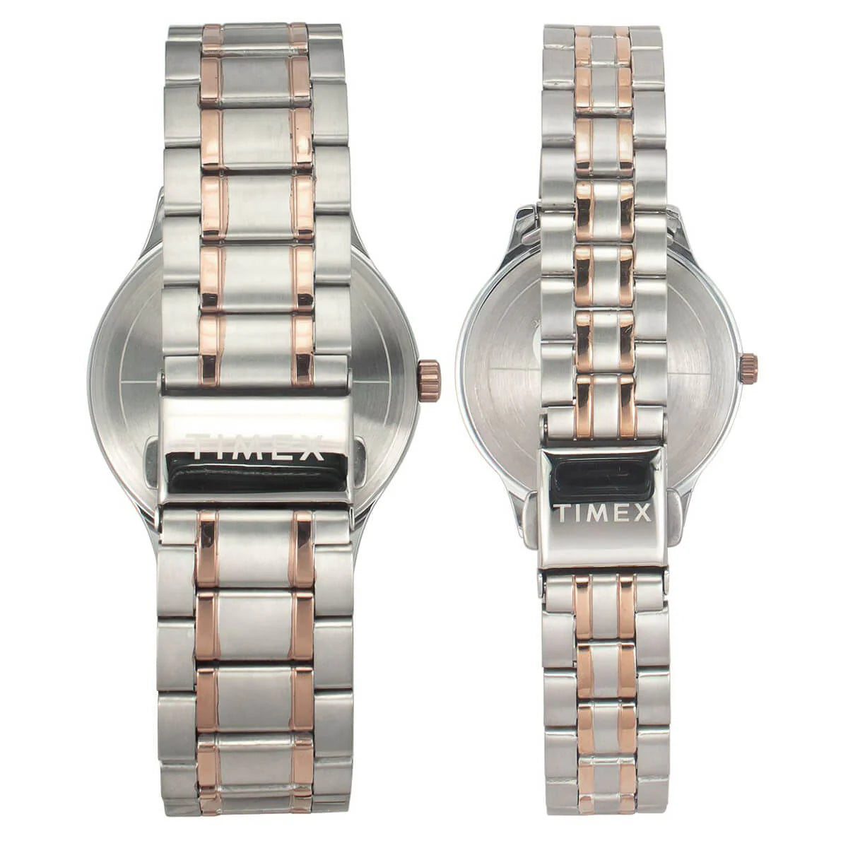 Timex TW00PR285 | Timex Empera Pairs Silver Dial Round Case Day-Date 3 Hands Function Watch