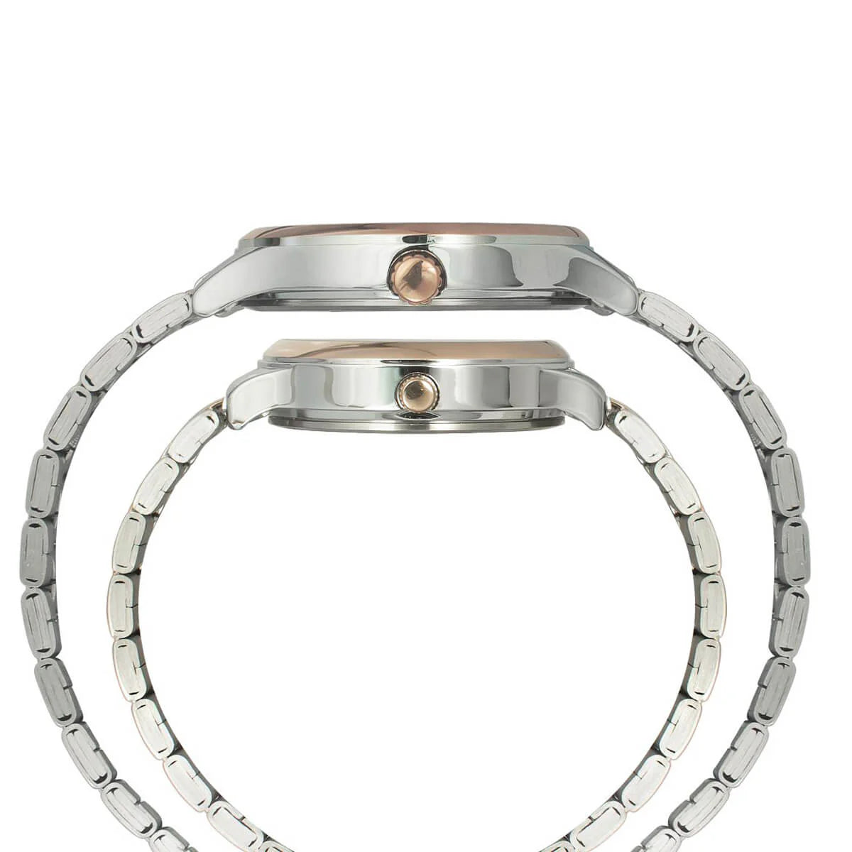 Timex TW00PR285 | Timex Empera Pairs Silver Dial Round Case Day-Date 3 Hands Function Watch