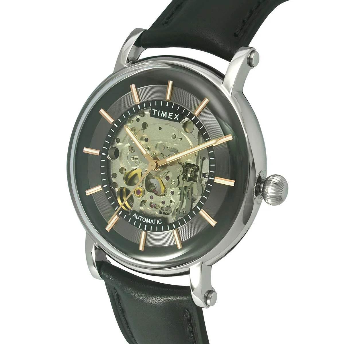Timex TWEG16716 | Timex E Class Men's Black Dial Round Case Automatic Function Watch