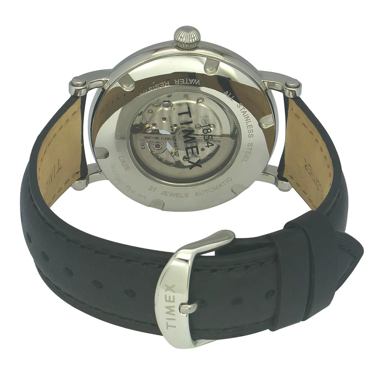 Timex TWEG16716 | Timex E Class Men's Black Dial Round Case Automatic Function Watch