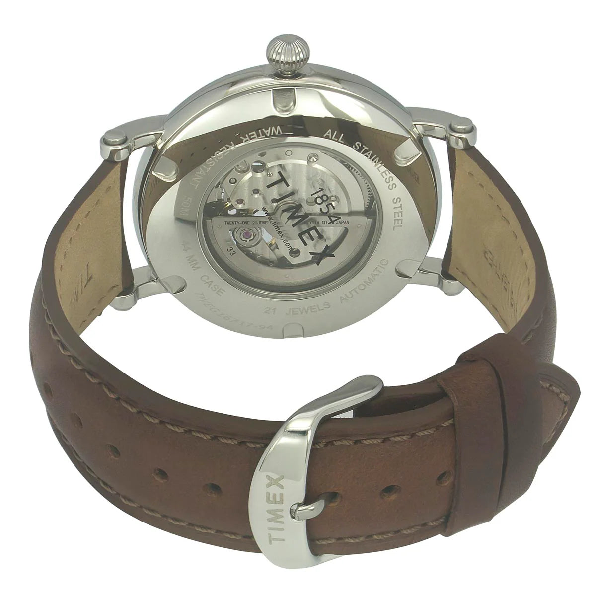 Timex TWEG16717 | Timex E Class Men's Green Dial Round Case Automatic Function Watch
