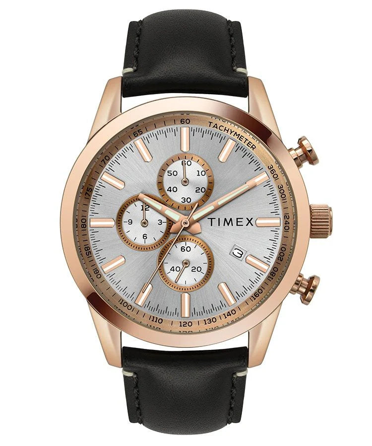 Timex TWEG17602 | Timex E Class Men's Grey Dial Round Case Chronograph Function Watch