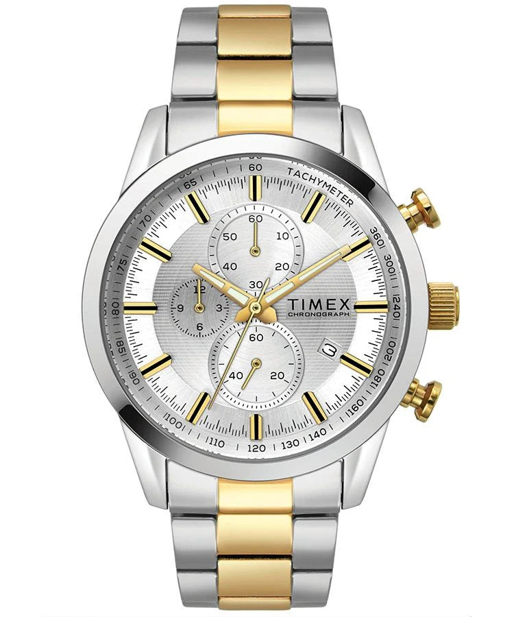 Timex TWEG17606 | Timex E Class Men's Silver Dial Round Case Chronograph Function Watch