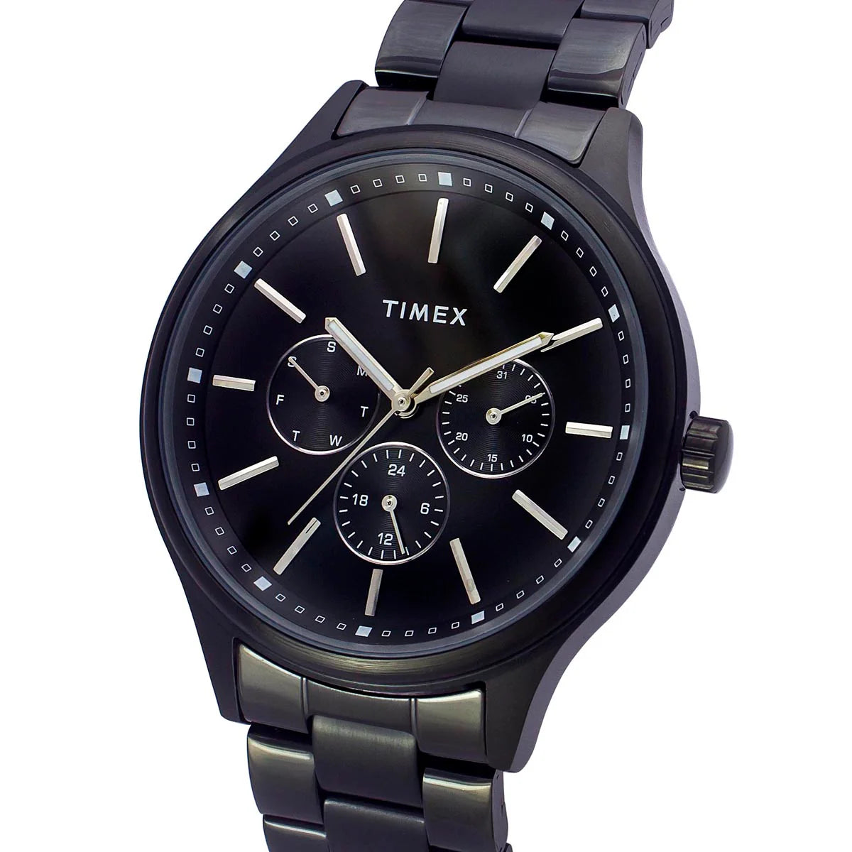Timex TWEG18410 | Timex Fashion Men's Black Dial Round Case Multifunction Function Watch