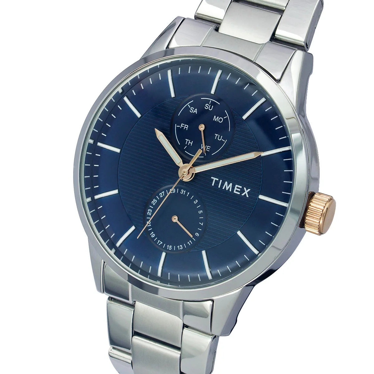 Timex TWEG19901 | Timex Fashion Men's Blue Dial Round Case Multifunction Function Watch