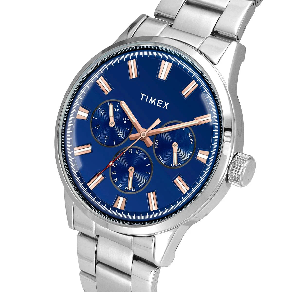 Timex TWEG19909 | Timex Fashion Men's Blue Dial Round Case Multifunction Function Watch
