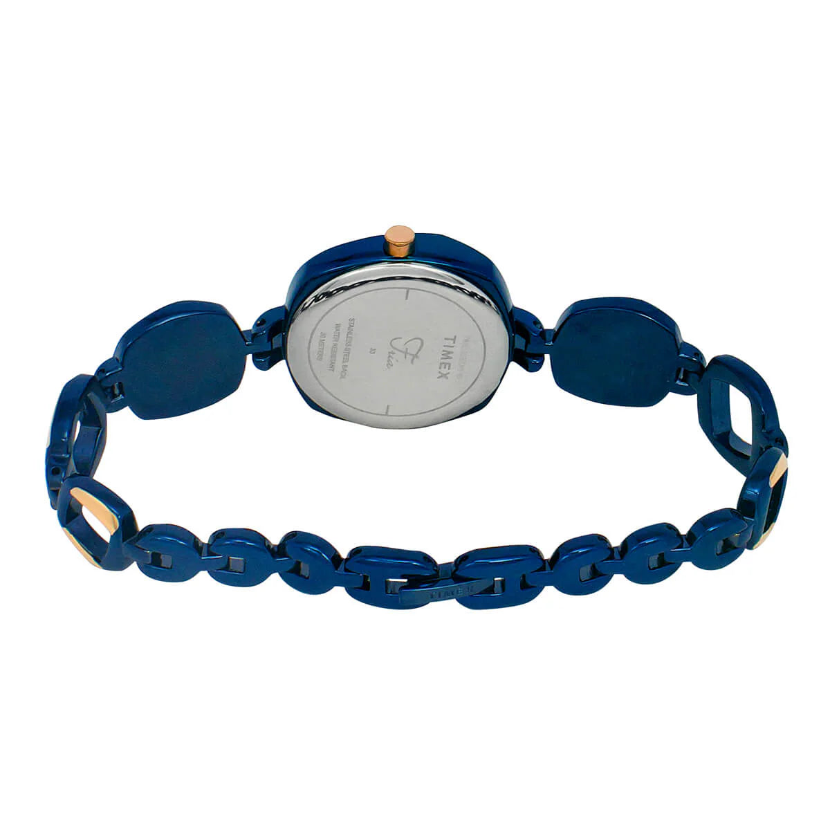 Timex TWEL15005 | Timex Fria Women Blue Square Analog Watch