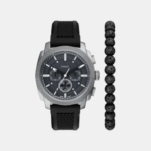 Machine Men Quartz Grey Dial Chronograph Silicone Watch FS6145SET