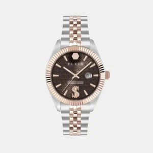 Superlative Men Quartz Brown Dial Analog Stainless Steel Watch PWMFA0925